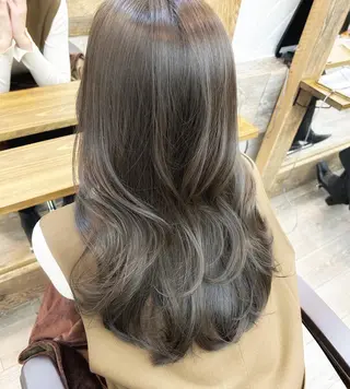 ロング カラー ヘアアレンジ 前髪顔周り✂️店長 ❤️アマミヤ❤️のヘアスタイル