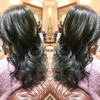 ロング カラー ヘアアレンジ シールエクステ⭐️ オオミタクヤのヘアスタイル