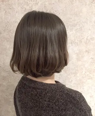 ミディアム カラー パーマ 小顔カット✨ 透明感カラー/村上のヘアスタイル