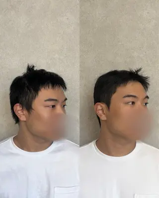 ショート パーマ メンズ 韓国メンズヘア/ ダウンパーマ/歩夢のヘアスタイル