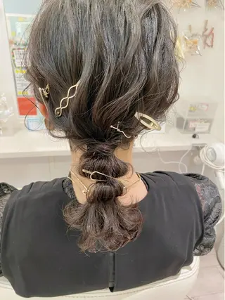 ミディアム ヘアアレンジ セットサロン      ラフテル所属・大阪/ヘアアレンジ /似合わせset💐のヘアスタイル