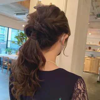 ヘアアレンジ 銀座🤍ボブ/ ミディアム/佐野夢美のヘアスタイル