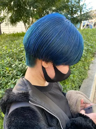 ショート カラー 🧡色落ちまで2度綺 麗なカラー🧡ヨシキのヘアスタイル