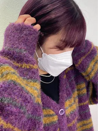 ショート カラー hair salon dot.tokyo color所属・MANAMI 🥀ウルフカットのヘアスタイル