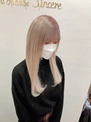 セミロング ✨最安値✨エクステ カラー🌼つきな🌼のヘアスタイル