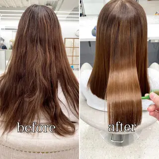 ロング 京都レイヤーカット/ 縮毛矯正/羽柴りくのヘアスタイル