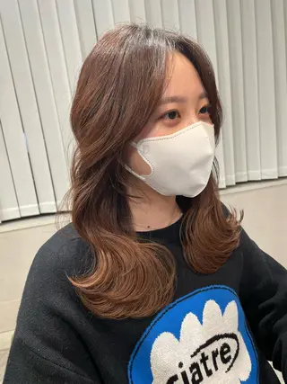 ミディアム 似合わせ/レイヤー /顔まわり/池田歩樹のヘアスタイル