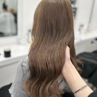 ロング カラー 透明感ベージュカラー 🪞上野🪞AIのヘアスタイル
