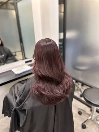 セミロング カラー ヘアアレンジ EMANON池袋3rd所属・ブリーチなしカラー｜ なおき｜池袋美容師のヘアスタイル