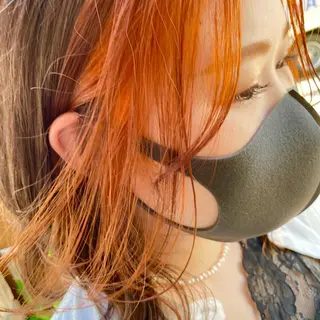 ミディアム カラー 林 美佑のヘアスタイル