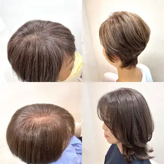 カラー ショート/白髪ぼかし 君和田若菜のヘアスタイル