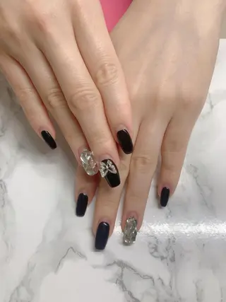 ネイル はな💎ネイル ワンホン、長さ出しのネイルデザイン