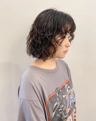 ミディアム パーマ レイヤー/パーマ /ウルフ/nabeのヘアスタイル