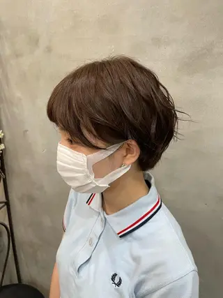 ショート 【ピンク/韓国ヘア/ ヘアセット】亜海のヘアスタイル