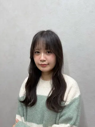 セミロング カラー 有田裕真 【ブリーチカラー】のヘアスタイル