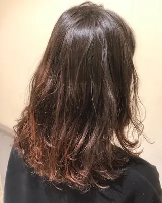 セミロング カラー パーマ 【ツヤ髪美容師】 ツダケイスケのヘアスタイル