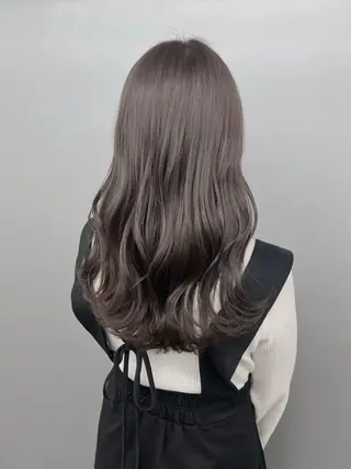 セミロング グレージュ 透明感 ブリーチなし田島晃汰のヘアスタイル