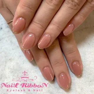 ネイル ネイルリボン 受付スタッフのネイルデザイン