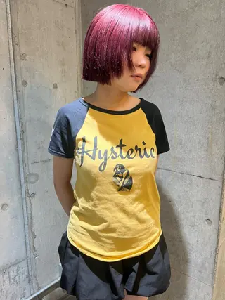 ショート カラー ハイトーン/顔まわり レイヤー/YUKAのヘアスタイル