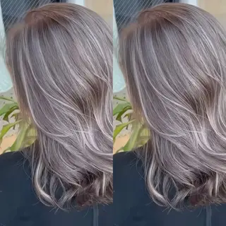 ロング カラー 表参道/ハイライト バレイヤージュのヘアスタイル