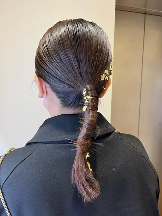 ミディアム ヘアアレンジ サソウ ユリエ🥥のヘアスタイル