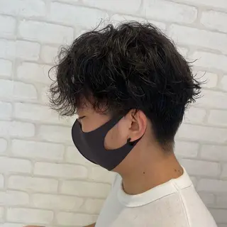 ショート カラー パーマ メンズ ノンダメージサロンBonheur銀座並木通り店所属・ULTOWA/銀座 ERIのヘアスタイル