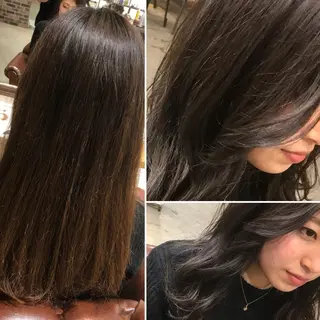 セミロング カラー 竹嶌 健吾のヘアスタイル