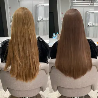 ロング 京都レイヤーカット/ 縮毛矯正/羽柴りくのヘアスタイル