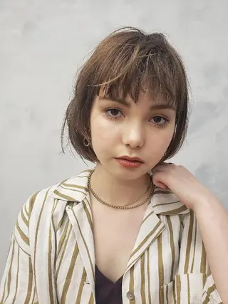 ショート カラー ヘアアレンジ ナチュラル・抜け感 永井　賢三のヘアスタイル