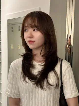 ロング カラー 透明感/レイヤー カット🎀Maco.のヘアスタイル