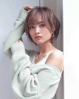 カラー 山崎/ボブ縮毛矯正 レイヤー髪質改善のヘアスタイル