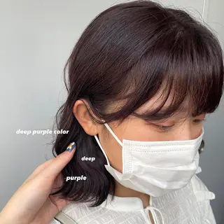 ショート カラー パーマ ヘアアレンジ メンズ ネイル マツエク・マツパ 透明感カラー・レイヤ ー🎀amika🎀のヘアスタイル