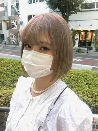 ショート カラー ヘアアレンジ チャンモリパーマ/韓 国/Minami🦋のヘアスタイル