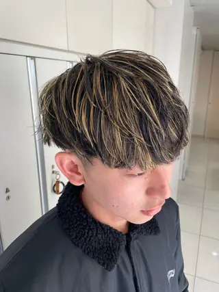 ショート カラー メンズ SHUN メンズパーマのヘアスタイル