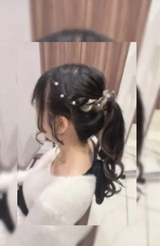 ミディアム ヘアアレンジ 🫧ヘアアレンジ🎀 ウガジン💞🪄のヘアスタイル