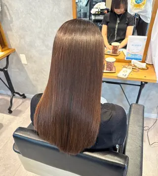 セミロング カラー 安井 匡隆のヘアスタイル