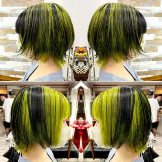 ショート カラー "PEPPU "所属・🌈推し色派手髪 ハイトーンShinのヘアスタイル