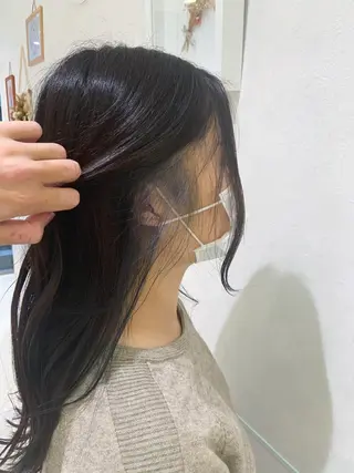 ロング カラー パーマ ヘアアレンジ ハイトーンカラー🤍 山下 優華のヘアスタイル