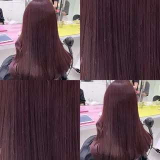 セミロング カラー ガーリー♡女の子っぽ ヘア♡ピンクカラー♡のヘアスタイル