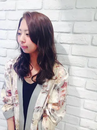 セミロング ベージュカラー❤︎ 伊藤なつみのヘアスタイル