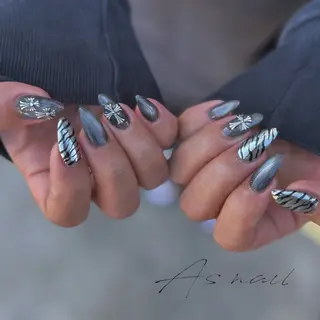 セミロング Asnail shiroko所属・Asnail s/yのネイルデザイン