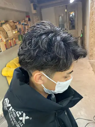 ショート パーマ メンズ お任せヘア☘️☘️ 及川渚のヘアスタイル