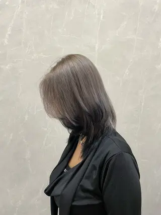 ミディアム 中国人美容師／透明感 縮毛矯正/ジャックのヘアスタイル