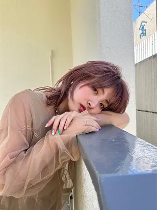 セミロング カラー 無料ショートカット 募集中📛杏のヘアスタイル