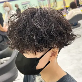 ショート パーマ メンズ 韓国レイヤーカット /REIのヘアスタイル