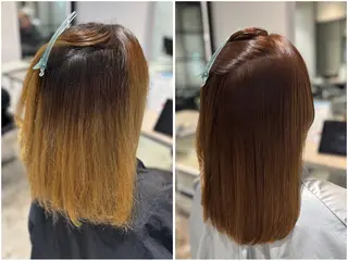 セミロング カラー ヘアアレンジ 艶髪酸性ストレート /髪質改善/寺田警二のヘアスタイル