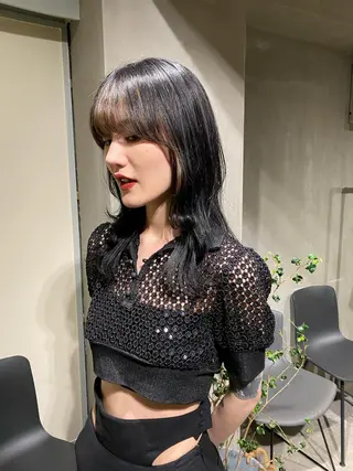 セミロング deco所属・無料カットモデル 丸川英心のヘアスタイル