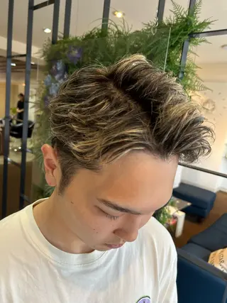 カラー メンズ yunosuke/艶 カラーw-salonのヘアスタイル