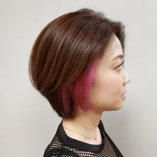 ショート カラー 💜𝑳𝑼𝑵𝑨 🌻母良田愛美🌻のヘアスタイル