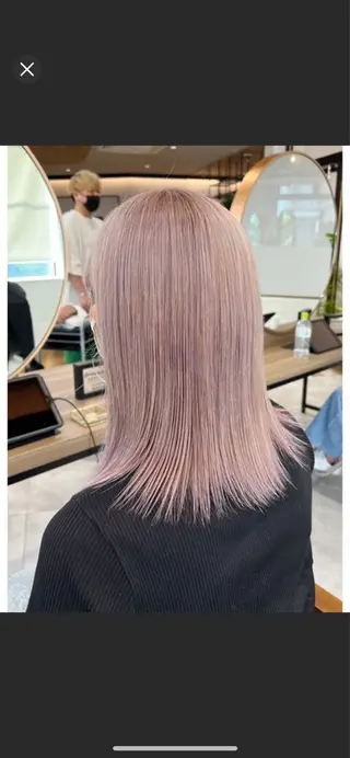 セミロング カラー 韓国レイヤー/透明感 ♡YUUNAのヘアスタイル